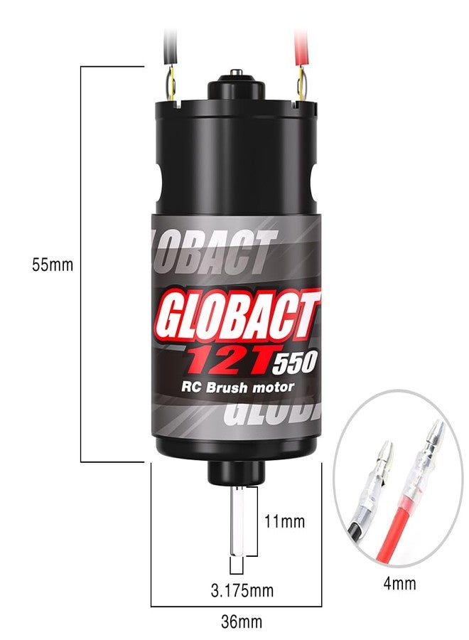 GLOBACT RC Motor 550 12T Brushed Motor for 1/10 Slash ARRMA Granite Senton Axial Redcat HSP HPI Wltoys Kyosho - Image 5